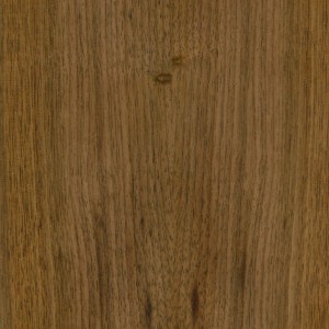 Nahaufnahme der selbstklebenden Wandleiste in Walnuss-Optik von FN Acustico.