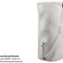 Garantia Regentonne Woodstock Baumstamm 250 l Greywood mit Zapfhahn und Schlauch.