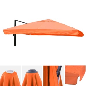 Terracottafarbener Ersatzbezug für MCW Sonnenschirm, 3,5x3,5m mit Flap.