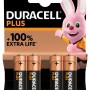 4er-Pack Duracell AA Alkaline Batterien 1,5V, ideal für Geräte mit hohem Energiebedarf.