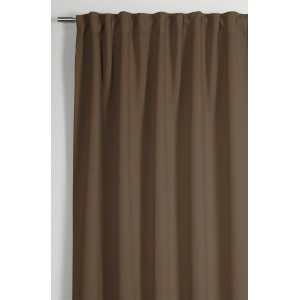 Gardinia Schlaufenschal Dimout Taupe, 245x140 cm, blickdichter Fenstervorhang mit Gardinenband.