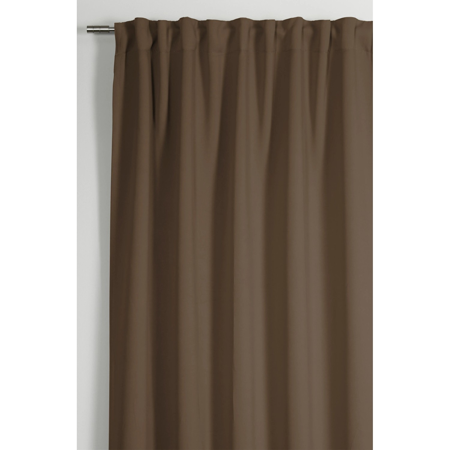 Gardinia Schlaufenschal Dimout Taupe, 245x140 cm, blickdichter Fenstervorhang mit Gardinenband.