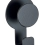 Wenko Wandhaken Blandas, Edelstahl rostfrei, schwarz matt. Handtuchhalter für Bad & Küche.