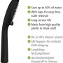 Wenko Brausekopf Watersaving Schwarz, Handbrause mit Wassersparfunktion und Antikalk-Noppen.