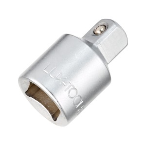 LUX Reduzierstück 12,5 mm auf 10 mm aus Chrom-Vanadium-Stahl für Knarren.