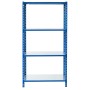Blaues Ar Shelving Steckregal mit 4 Böden, verzinkt, 200x60x30cm, belastbar bis 180kg. Ideal für Lager.