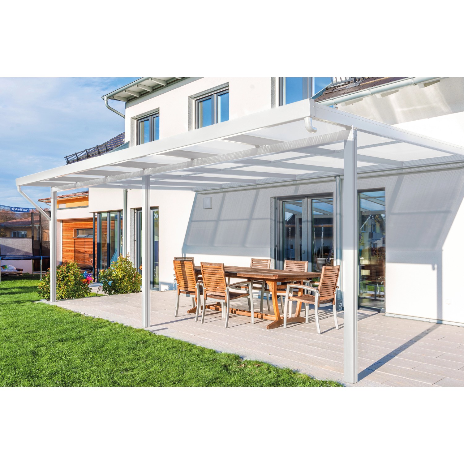 Gutta Terrassendach Premium Weiß Stegplatten Acryl Klima Blue 10.140 x