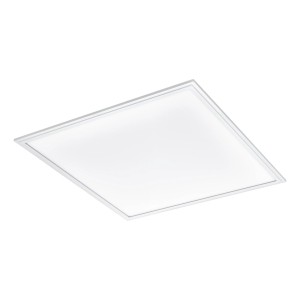 Quadratische, weiße LED-Deckenleuchte Salobrena von Eglo, 59,5x59,5 cm. Ideal für Büro und Küche.