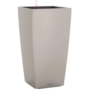 Lechuza Cubico Color Pflanzsäule, 22x22x41 cm, sandbraun, mit Bewässerungssystem.