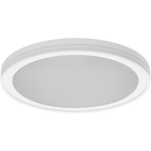 Weiße, runde Ledvance Smart+ WiFi Deckenleuchte Orbis Circle, 46 cm Durchmesser.