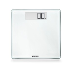 Leifheit Digital Personenwaage Style Sense Comfort 100, weiß/silber, mit LCD-Anzeige.