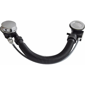 Ab- und Überlaufgarnitur für Badewannen Chrom