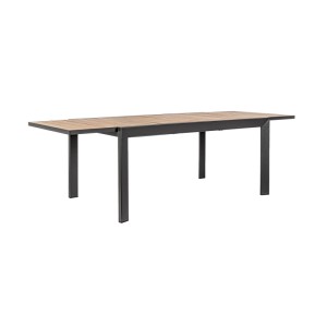 Bizzotto Ausziehtisch Belmar, 160/240 cm, Holzoptik Natural/Anthrazit, ideal für Garten und Veranda.