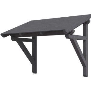 Skan Holz Haustür-Vordach Paderborn 1 Schiefergrau lasiert 242 cm x 156 cm