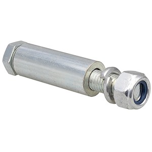 Wagner Achsmaterial RO 0441: Achse aus verzinktem Stahl mit Muttern und Sicherungsring für Rollen und Räder.
