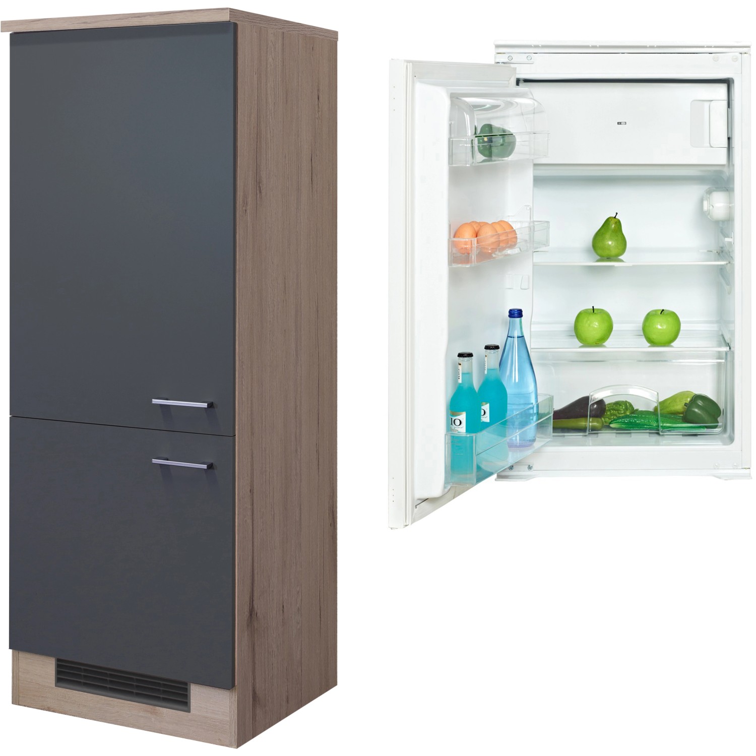 Flex-Well Exclusiv Kühlschrank-Einbauschrank kaufen OBI mit Kühlschrank bei Morena F EEK