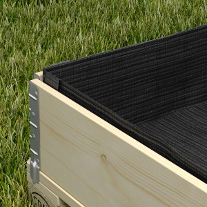 Hochbeet Vlies Geotextil 120 cm x 80 cm x 40 cm Schwarz