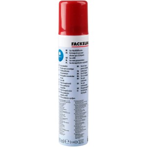 Fackelmann Gas-Nachfüllflasche, 90ml Butan, rote Kappe.