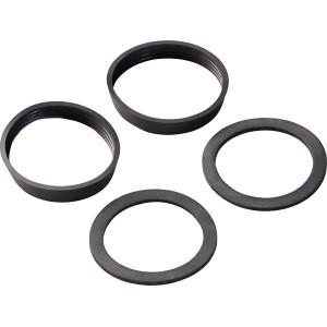 Dichtungssatz für Siphons 1 1/2, bestehend aus Keil- und Tauchrohrdichtungen aus Gummi.