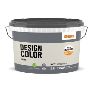 OBI Design Color Stone, 2,5 l, matte, graue Innenfarbe für Wände.
