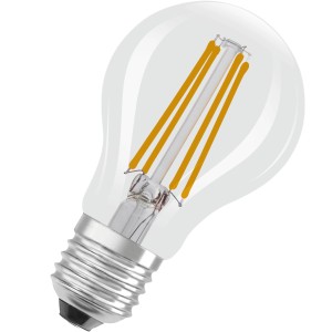 Osram E27 LED Leuchtmittel, Glühlampenform, 3,8W, warmweiß, 806lm, 2er Set.