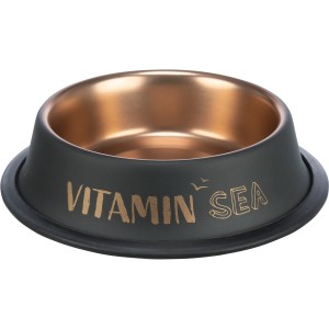 Trixie Hundenapf Be Nordic, schwarz-bronze, 0,9 l, mit rutschfestem Gummiring.
