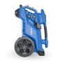 Blauer Hyundai Hochdruckreiniger HPW3100IE mit Rädern und Teleskopgriff.