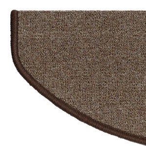 KARAT Stufenmatte London Selbstklebend Hellbraun Halbrund 23,5 x 65 cm