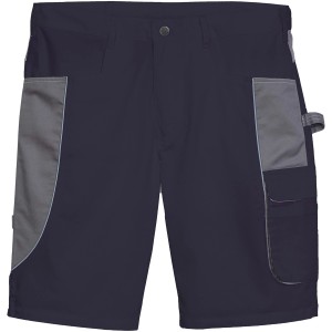 Scheibler Active Workwear Short, schwarz-anthrazit, mit Taschen und Reflektoren.