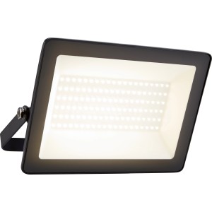 Schwarzer LED-Außenstrahler mit 100W und 8850lm für Garten und Hof.