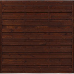 Brauner Sichtschutzzaun Classic, 180x180 cm, aus Holz für den Garten.