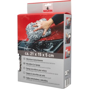 Nigrin Auto-Schwamm Mikrofaser zur sanften Reinigung, Verpackung.