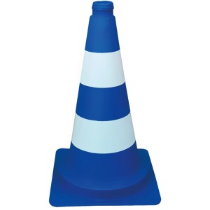 Schake PVC-Leitkegel Blau-Weiß 50 cm