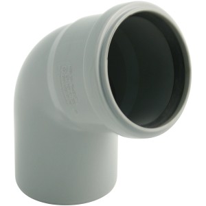 Marley HT-Bogen 67° DN 32, Abwasserrohr in Grau für Gebäudeinstallation.