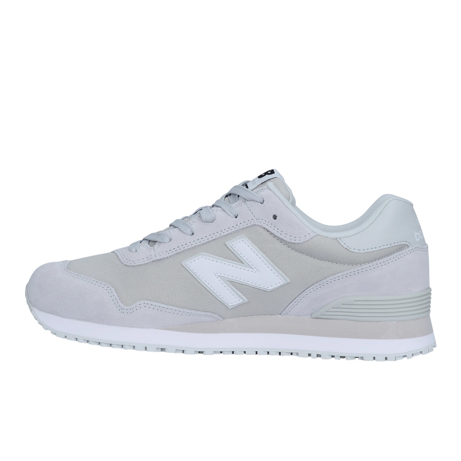 New Balance 515 SR Berufsschuh für Damen, grau, Gr. 37, mit weißem Logo.