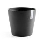 Dunkelgrauer Ecopots Pflanztopf Amsterdam, 40x35 cm, für Innen- und Außenbereich.