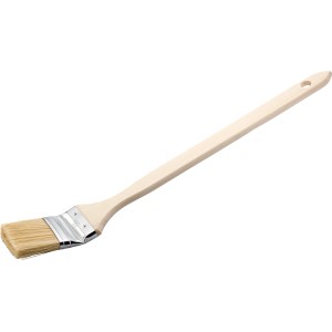 LUX Heizkörperpinsel 60 mm mit Holzgriff und Aufhängeloch für Lackierarbeiten.