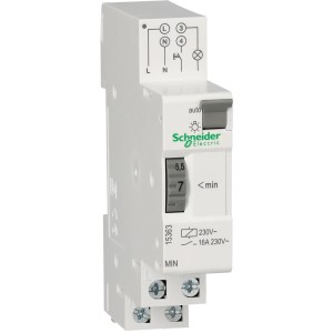 Schneider Electric Treppenlichtzeitschalter, 1-polig, 16A, mit Einstellknopf für die Zeit.