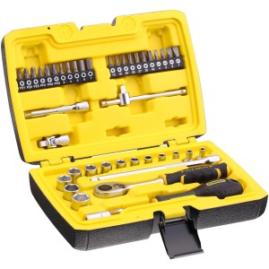 Stanley FatMax Steckschlüssel-Set, 42-teilig im gelb-schwarzen Koffer. Schlüssel & Abzieher.