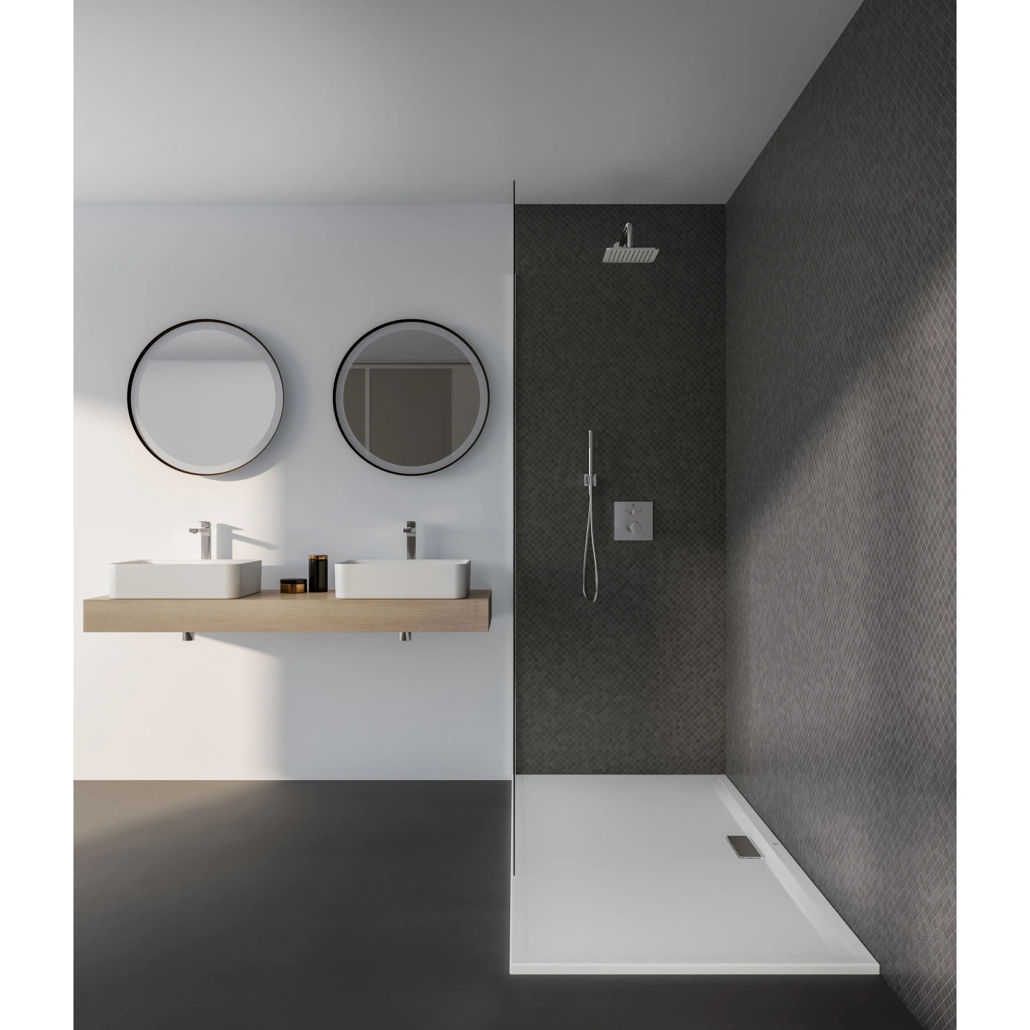 Ideal Standard Brausehalter Idealrain Atelier eckig, Chrom. Duschzubehör im modernen Bad.