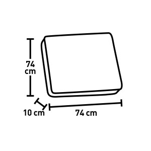 Ersatz-Sitzkissen für Stratford Lounge-Set, hellgrau, 74x74x10cm. Gartenmöbel Zubehör.