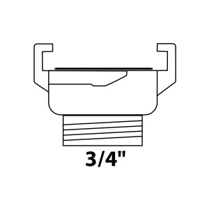 Kirchhoff Schnellkupplung Gewindestück, Messing, 26,4 mm (3/4 AG) für Schlauchverbinder.
