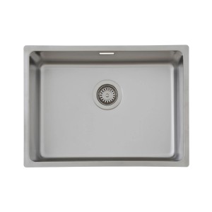 Respekta Einbauspüle Detroit, 59x43,5cm, Edelstahlspüle mit Becken und Ab-Überlaufgarnitur.