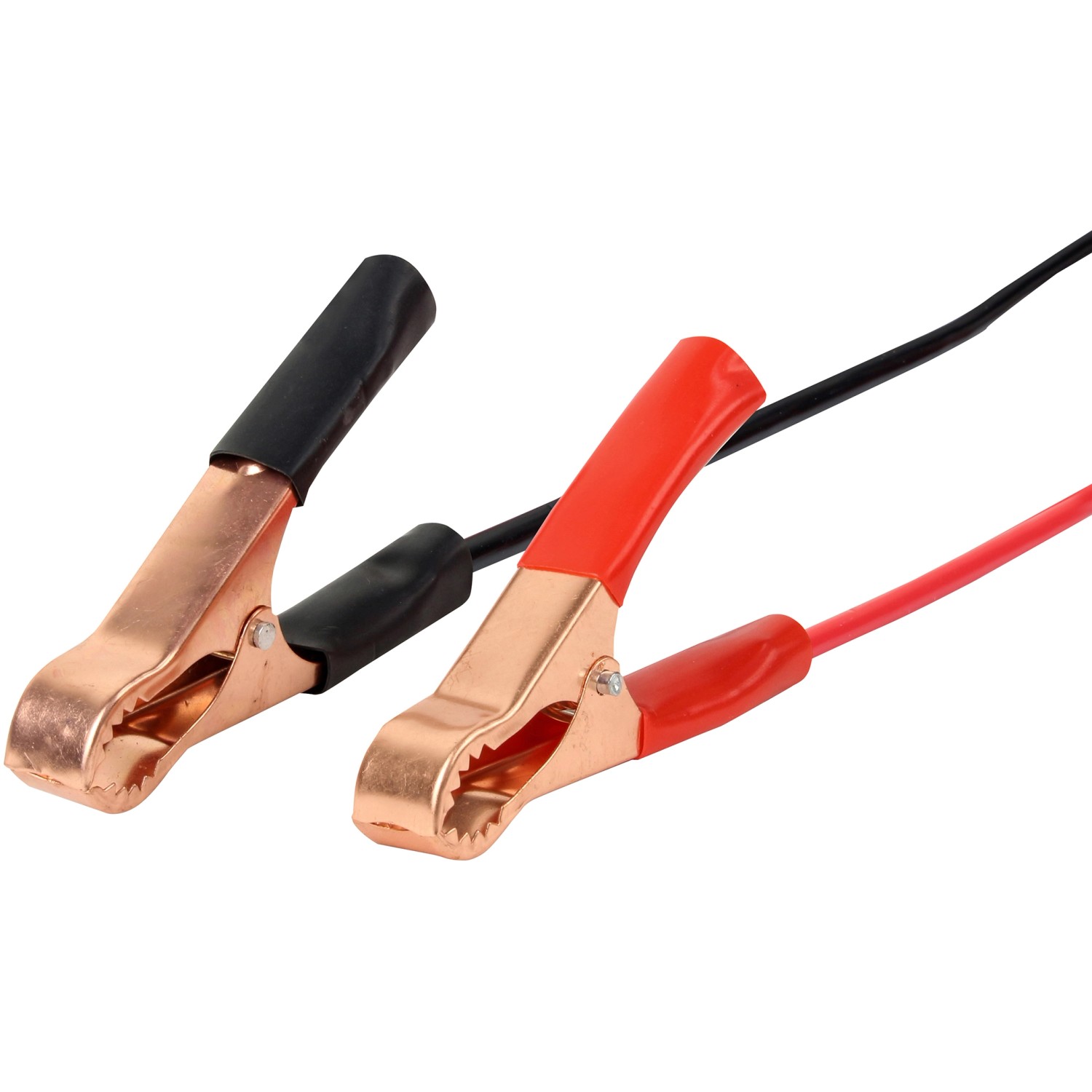 Eufab Spannungswandler 300W: Batterieklemmen mit roter und schwarzer Isolierung.