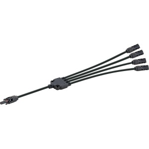 Schwaiger Solar-Adapterkabel-Set 4in1, 30cm, für den Anschluss von bis zu vier PV-Modulen an eine Solaranlage.