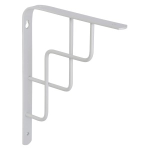 Weiße OBI Konsole Roxy, 230x180mm, für Regalböden und Möbelbau, dekoratives Design.