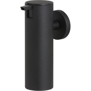 Schwarzer Tiger Seifenspender Boston aus Edelstahl, 14,6x5x9cm, zur Wandmontage.