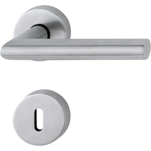 Rosetten-Garnitur Winkel-Form Edelstahl Ovalbart-Lochung