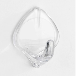 Transparenter Wenko Rautenhaken aus Kunststoff, 4x5x3 cm, zur Anbringung im Bad oder Haushalt.