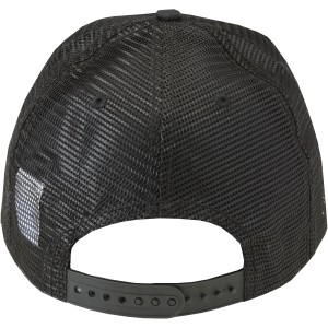 Rückansicht der schwarzen Cat Kappe mit Mesh-Einsatz und verstellbarem Verschluss.